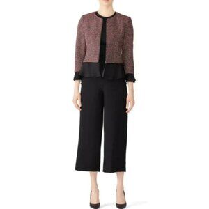 Slate & Willow Ruffle Trim Tweed Jacket. Size 8